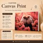 Personalized Photo Canvas Wall Art featuring high-resolution photo artwork on premium gallery-wrapped canvas with wooden frame.