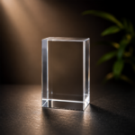 Personalized 3D crystal block made from premium K9 crystal, custom laser engraved photo crystal keepsake, memorial crystal gift, anniversary gift, wedding gift, family portrait crystal, custom crystal block, and personalized photo engraving display.