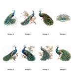 Personalized A5 Hardcover Notebook with custom name, premium hardcover cover, and elegant peacock artwork available in brown, pink, gray, and green colors.