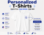 Personalized DTF Printed T-Shirt featuring custom photo, logo, text, or artwork printed in vibrant full color using premium DTF technology