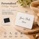 Personalized Photo Fridge Magnet featuring custom UV printed photo design with strong magnetic backing