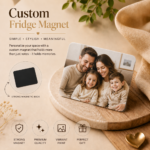 Personalized Photo Fridge Magnet featuring custom UV printed photo design with strong magnetic backing