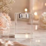 Premium crystal photo candle holder collection with personalized laser engraved designs, available in multiple sizes, perfect for memorials, family photos, pet portraits, and meaningful gifts.
