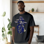 Zen Gorilla Bonsai Unisex T-shirt in black featuring a Japanese bonsai tree growing from a gorilla illustration with vibrant DTF print.