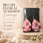 Colourful teardrop earrings with vibrant floral, fruit and seasonal printed designs