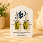 Pickle in a Jar Acrylic Earrings with lightweight acrylic pickle jar charms and hypoallergenic S925 sterling silver hooks.