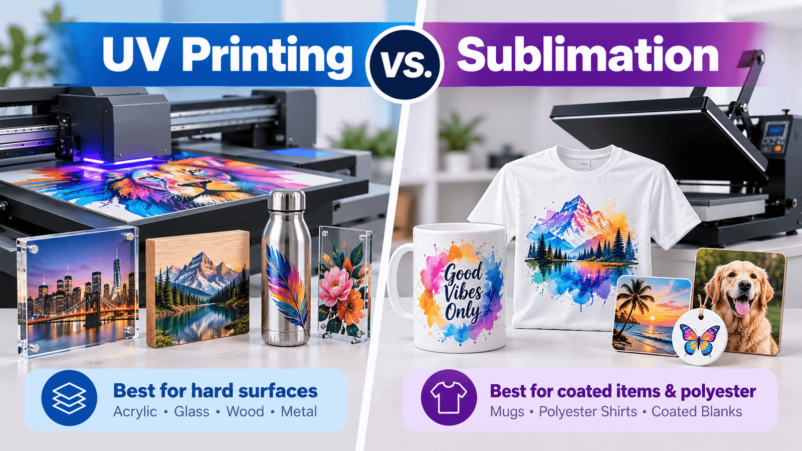 UV Printing Vs Sublimation Printing in Yorkton Saskatchewan