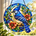Bird Acrylic Suncatchers featuring colourful peacock, Philippine eagle and blue jay designs for window decor