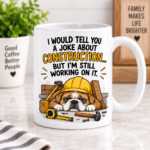 Foodie Pun Mugs featuring funny taco, pizza and dessert-inspired designs on white ceramic mugs