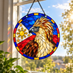 Bird Acrylic Suncatchers featuring colourful peacock, Philippine eagle and blue jay designs for window decor
