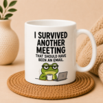 Work & Adulting Humor Mugs featuring funny workplace and everyday life sayings on white ceramic coffee mugs